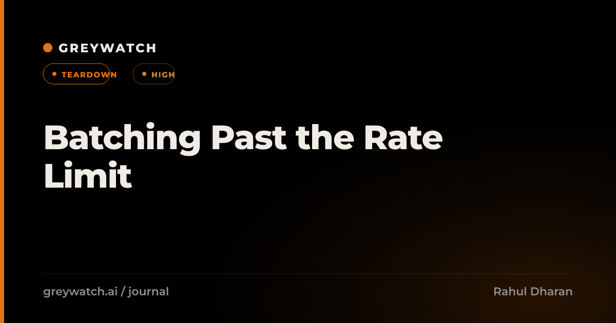 Batching Past the Rate Limit