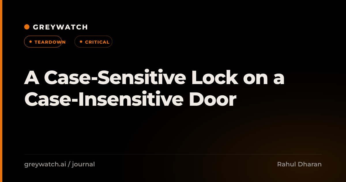 A Case-Sensitive Lock on a Case-Insensitive Door