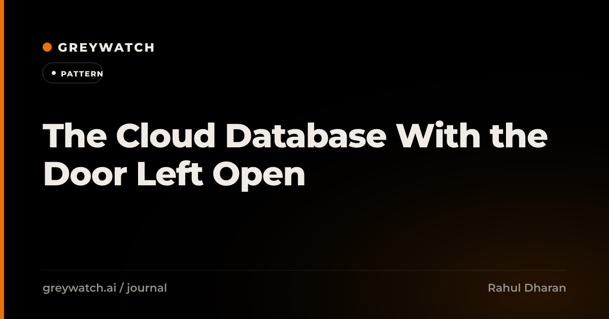 The Cloud Database With the Door Left Open