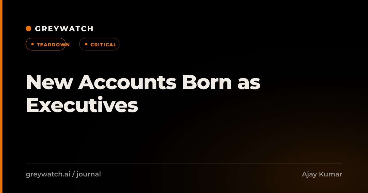 New Accounts Born as Executives