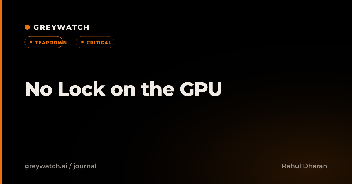 No Lock on the GPU