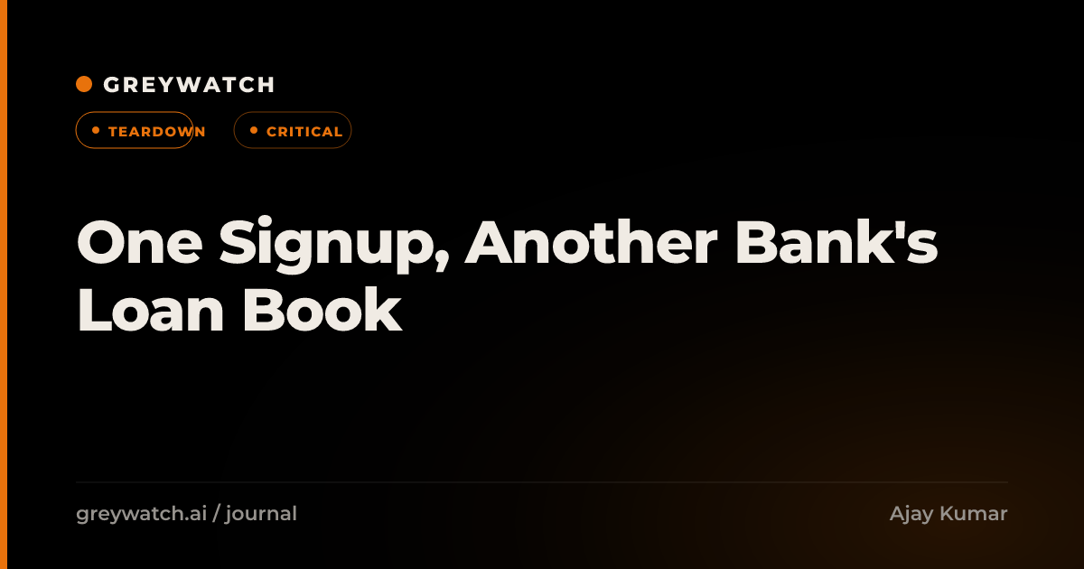 One Signup, Another Bank's Loan Book