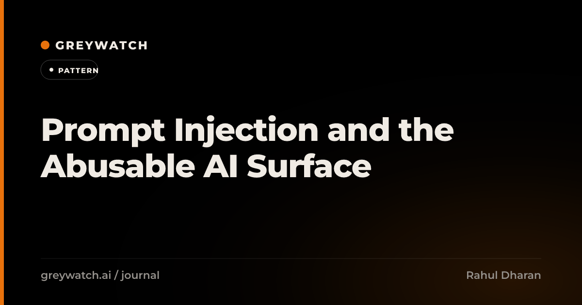 Prompt Injection and the Abusable AI Surface