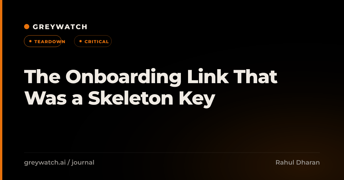 The Onboarding Link That Was a Skeleton Key