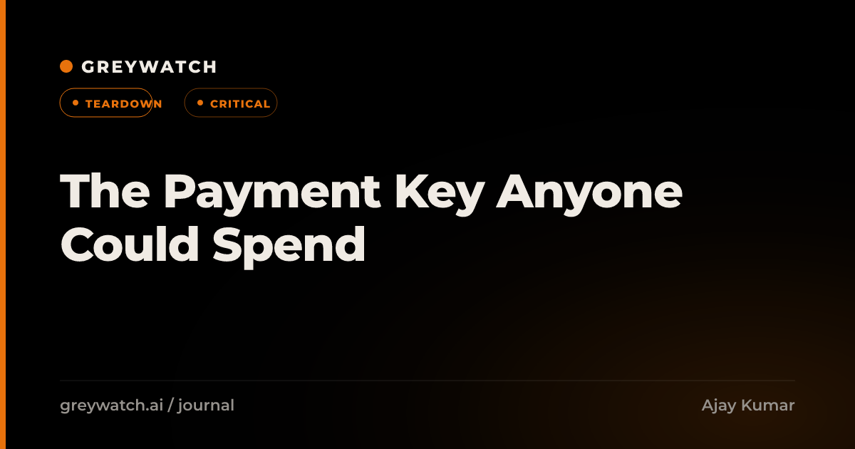 The Payment Key Anyone Could Spend