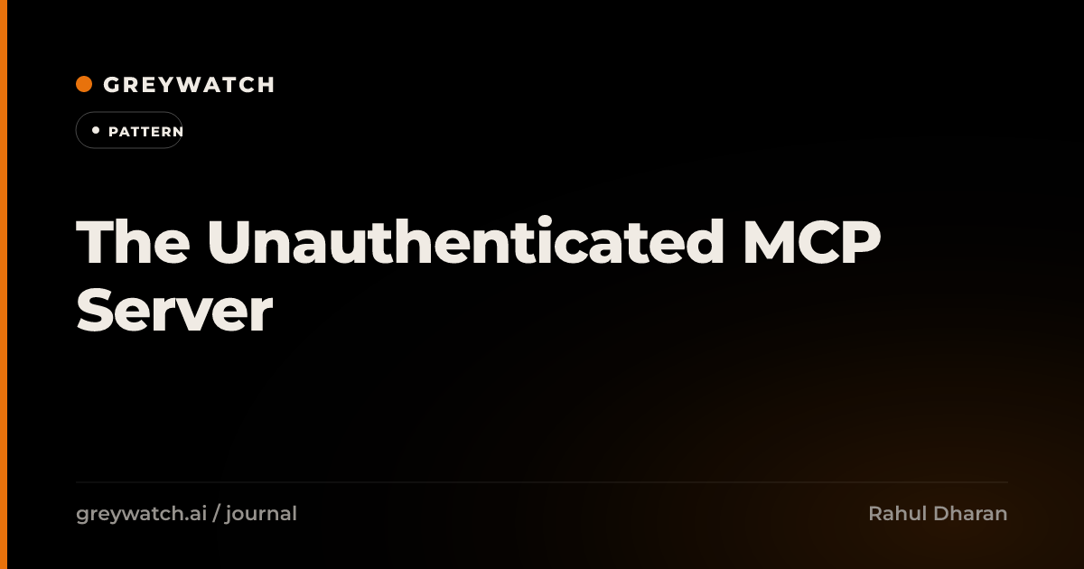 The Unauthenticated MCP Server