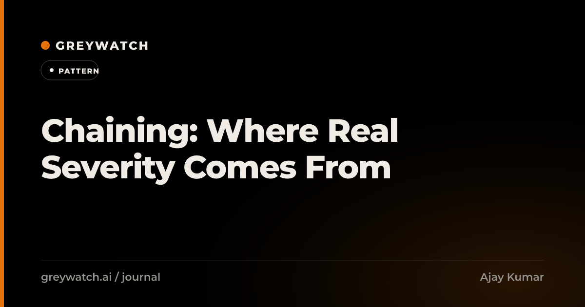 Chaining: Where Real Severity Comes From